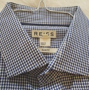 Reiss Savanna Slim Fit Houndstooth Shirt